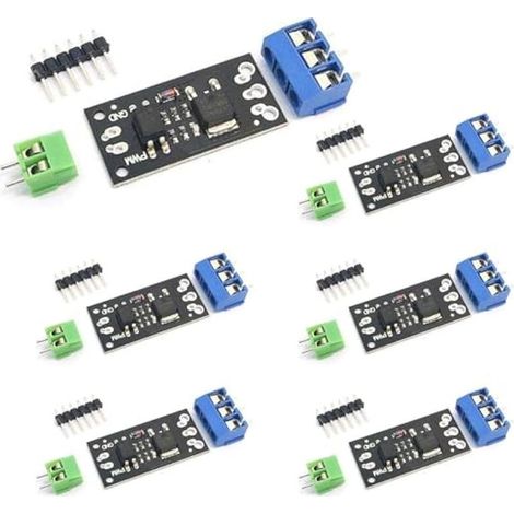 Lot de 6 modules de contrôle MOSFET LR7843 FR120N D4184, 30 V 161 A, 100 V 9,4 A, 40 V 50 A, signal 3 V ou 5 V. Ces modules MOS à transistor de champ sont compatibles avec Arduino. Remplacement possib (1/5)