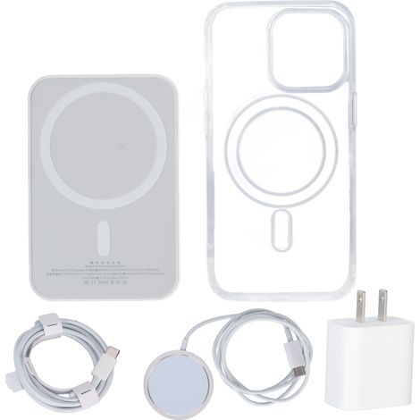 Kit charge rapide pour iPhone Power bank magnétique Coque téléphone Chargeur sans fil Base recharge rapide Lot Prise US 100-240V pour 13Pro Max (1/5)