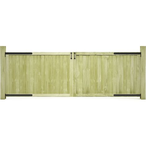 Gartentore 2 Stk. 300 x 100 cm Imprägniertes Kiefernholz