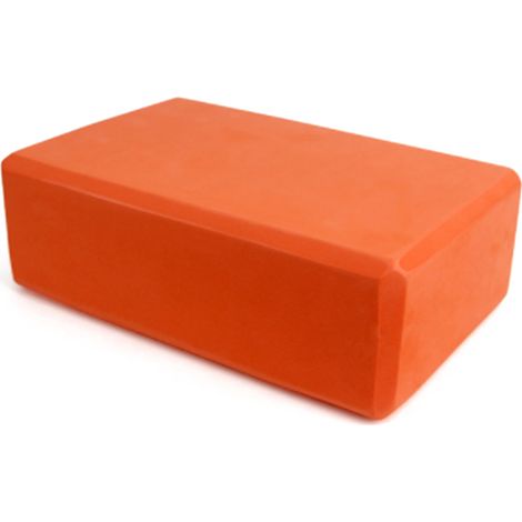 Bloc de fitness en EVA haute densité, bloc léger pour Pilates et exercices, orange (1/5)