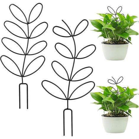 Lot de 2 Plantes en Pot Treillis pour Plantes, Petit Treillis métallique Pratique Support pour Plantes de Jardin MiniTreillis pour Plantes d'intérieur pour Plantes grimpantes Pots de Fleurs DIY (1/4)