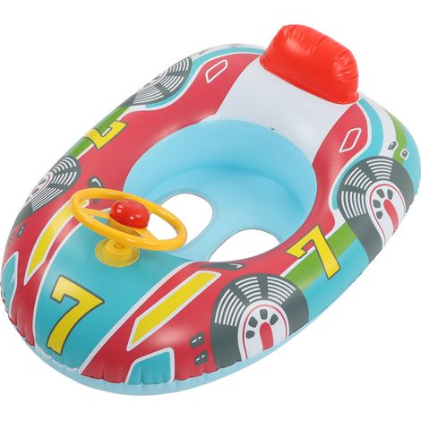 Bateau pneumatique volant de yacht PVC anti-fuite trous pour jambes flotteur de piscine pour enfant natation été fond bleu (1/5)