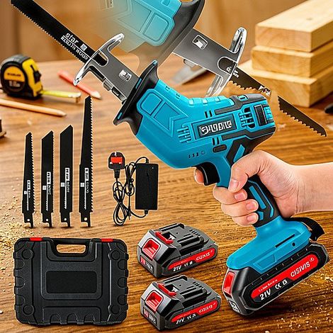 Reciprocating saw, cordless electric hand saw, 2 pack batteries