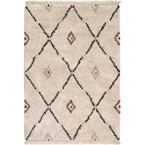 VIVARAISE - Tapis ethnique Vivaraise Elias en polypropylène naturel 120x170 cm (1/5)