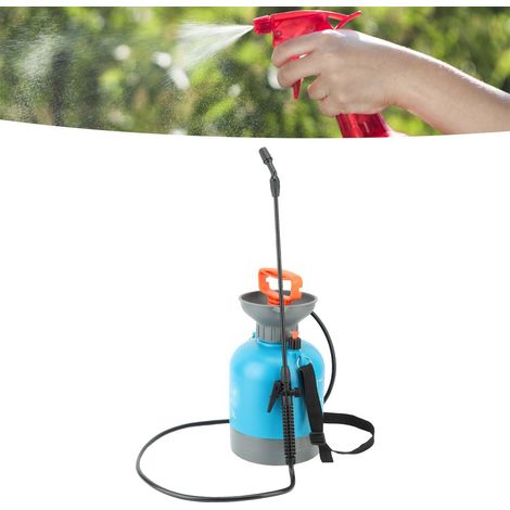Pulvérisateur à pression - 3L Bleu PP/PE, grande capacité portable pour jardin, pelouse, nettoyage maison et animaux (1/5)