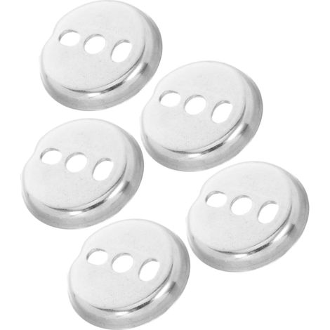 Kit de fixation pour barre porte-serviettes, 5 pièces,  5 pièces, en acier inoxydable, base ronde, entretien facile et résistant aux rayures (1/5)