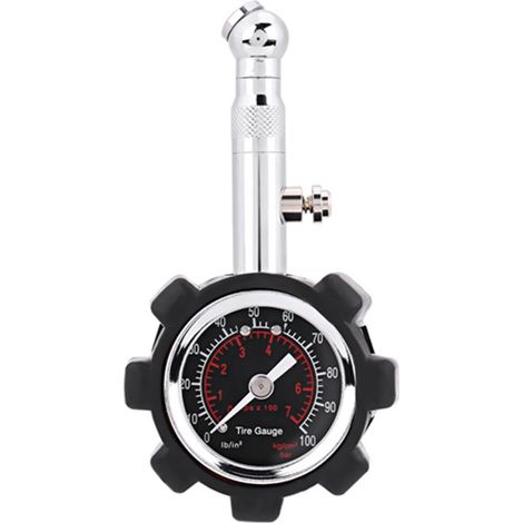 Manomètre manuel de pression des pneus (0-100 PSI) pour voiture, camion, moto et vélo. (1/5)