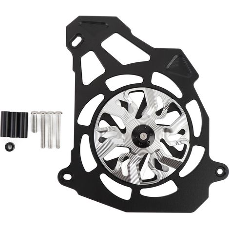 Protezione del radiatore in lega di alluminio per moto, migliora la stabilità di guida, serbatoio dell'acqua di ricambio per NMAX155 NVX155 AEROX155 dal 2016 al 2023, colore argento. (1/4)