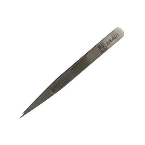 Brucelles de précision RS PRO 00BSA pointe droite en acier austénitique à faible de teneur en carbone, L. 120 mm ( Prix pour 1 )