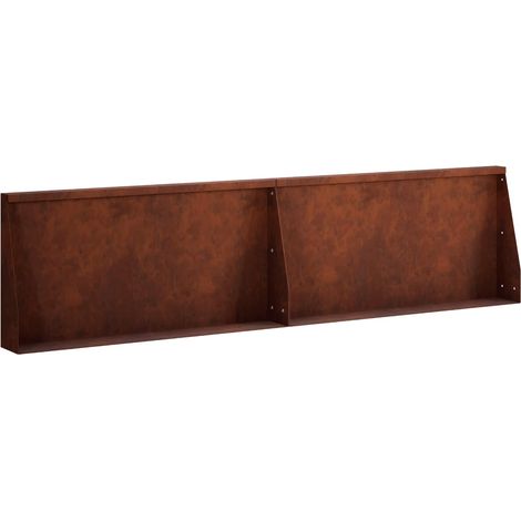 vidaXL Muro de Contención 2 uds. 80 x 12 x 50 cm Acero oxidado Oxidado (1/5)