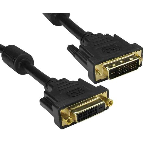 Câble DVI 5m RS PRO, DVI-D vers DVI-D Mâle vers Femelle ( Prix pour 1 )