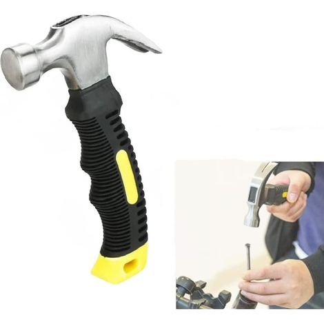 Mini Marteau de Coffreur en Acier Marteau Court Multifonctionnel Marteau Charpentier Avec Poignée Antidérapante Mini Marteau à Griffes Utile pour Entretien, Bricolage, Menuiserie (1/5)