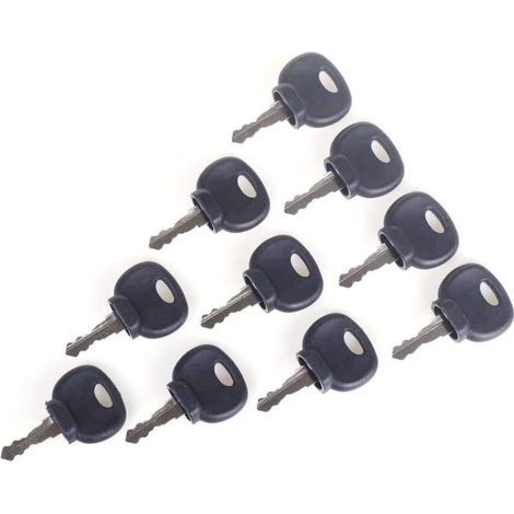 Lot de 10 clés de rechange 14607 pour tracteur JCB Bobcat BOMAG Manitou (1/4)