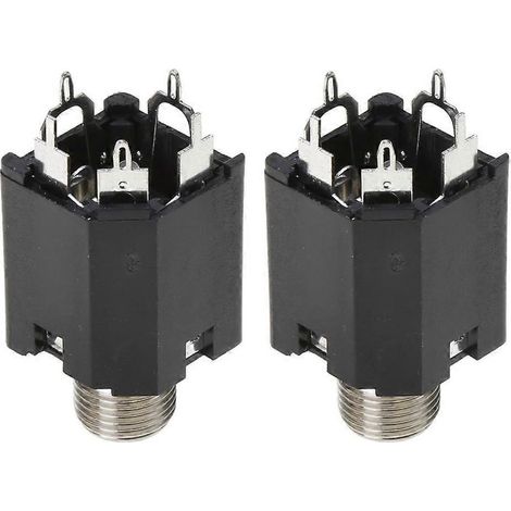 Connecteur Audio Microphone 5 Broches, Câble Prise Jack Micro avec Interface - Lot de 2 Pièces (1/4)