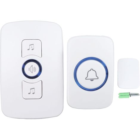 Sonnettes sans fil 100V-220V 32 mélodies très sensibles, sonnette musicale intelligente pour hôtels, restaurants et maison (1/5)