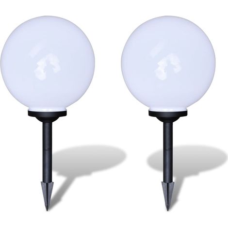 Outdoor Pathway Lamps 2 pcs LED 30 cm with Ground Spike vidaXL
