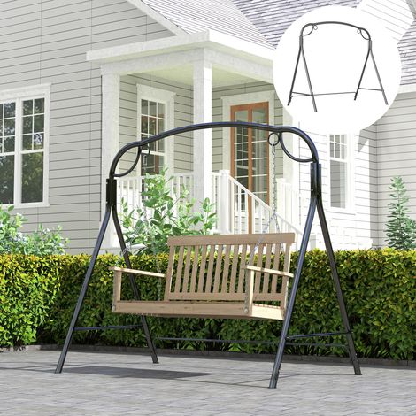Supporto per altalena in metallo, struttura robusta con gambe a "A" per uso esterno, 172x126x170 cm, finitura bronzo.