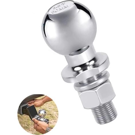 Boule D'attelage De Remorque,3,5T 50mm Boule Attelage Remorque,Boule D'Attelage D'Attelage à Rotule pour Tracteur, Camping-Car, VTT (1/5)