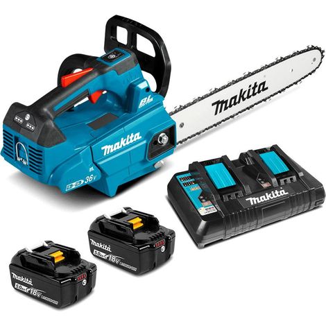 Makita DUC306 Twin 18v / 36v LXT Cordless Lithium Ion Chainsaw 300mm 2x 5.0ah