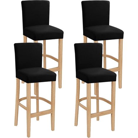 Barhockerbezüge 4er-Set, Stretch, waschbar, abnehmbar, schwarz (1/5)