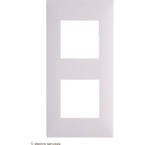 Plaque de finition 2 postes Espace Evolution – 165mm x 81mm – Usage intérieur – Compatible avec mécanismes Arnould
