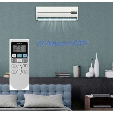 NALOOKAMIC Télécommande de climatisation pour Hitachi, télécommande Universelle de Remplacement de climatisation RAR-3V2, télécommande de Remplacement Hitachi (1/3)