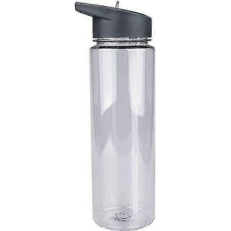 Gourde de sport 750 ml transparente avec paille et poignée, étanche, idéale pour la randonnée en extérieur. (1/4)