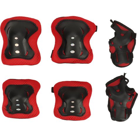 Genouillères et coudières pour enfants, en mousse souple et respirante, pour le roller et le skateboard (rouge). (1/5)