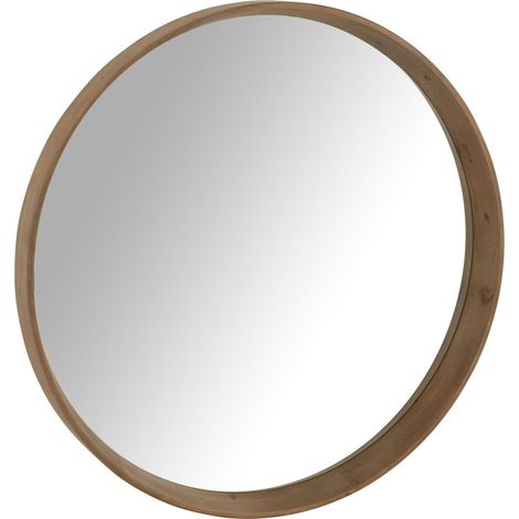 Miroir mural bois beige clair style épuré pour salon chambre - Bois de sapin beige clair (1/5)