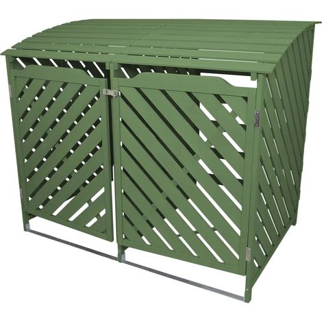 Sage Green Double Wheelie Bin Storage