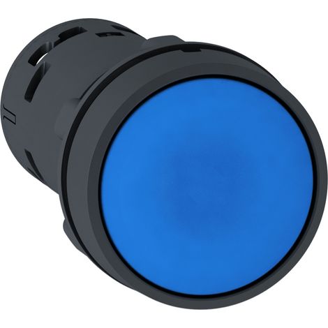 Xb7na65 Schneider Bouton Poussoir Affleurant - ø22 - Bleu -1no+1nf - Harmony Xb7