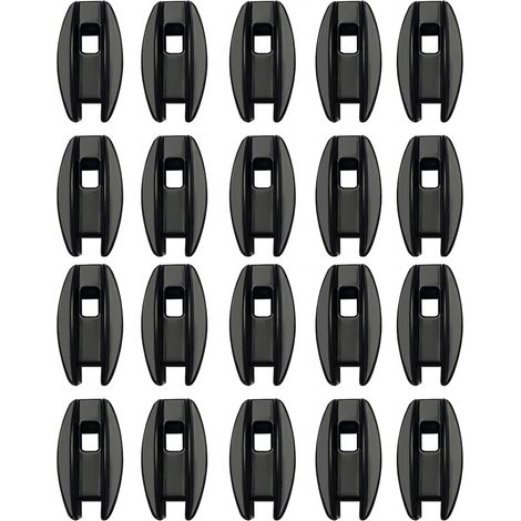 Lot de 20 isolateurs de poteau d'angle, isolateurs de clôture électroniques, isolateurs de clôture électrique résistants aux intempéries et à la pluie pour fil de clôture électrique (noir)