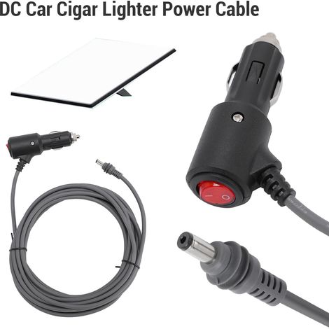 Câble d'alimentation 12V/24V pour antenne Mini, 5 mètres 18AWG, allume-cigare étanche avec interrupteur pour voiture, camping-car, camion (1/5)
