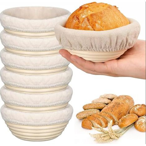 paniers de fermentation ronds en rotin naturel pour pain (1/5)