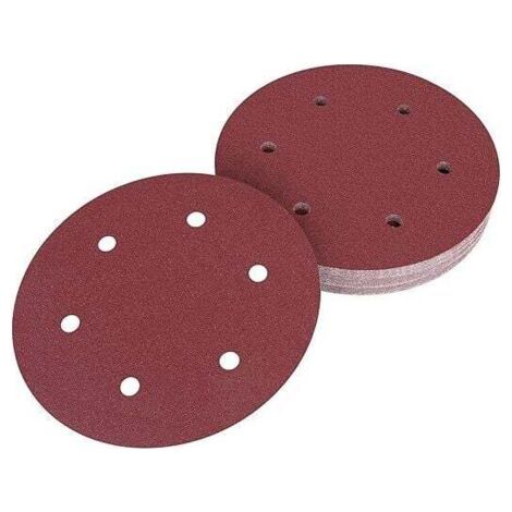 Disque Poncage 225 mm, 10 Pièces Disque Abrasif, Disques de ponçage 225mm Papier Abrasif Disques abrasifs auto-agrippants pour ponceuses à long cou, Ponceuses à plâtre(6 trous Grain 120) (1/5)