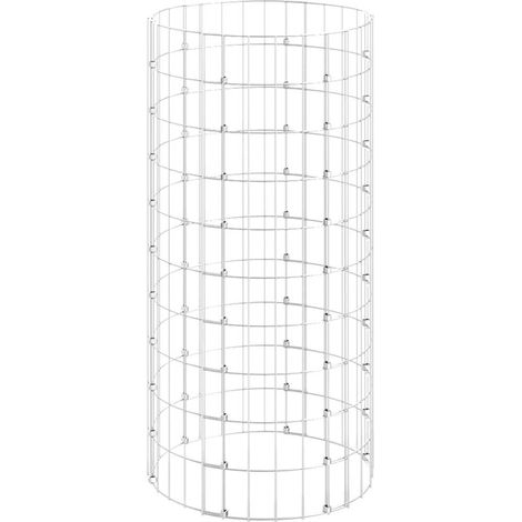 vidaXL Circular Gabion Pole Galvanised Steel Ø50x100 cm