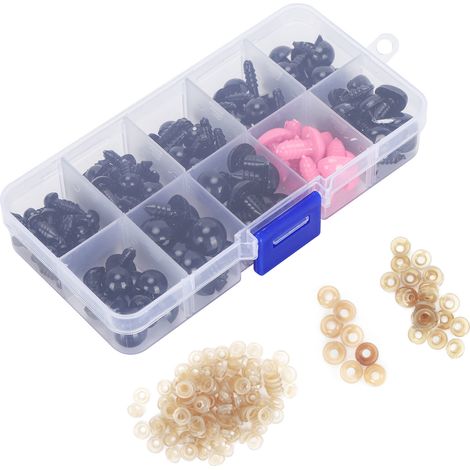 Yeux et Nez pour Ours en Peluche, Accessoires de Couture DIY en Plastique avec Rondelles (1/5)