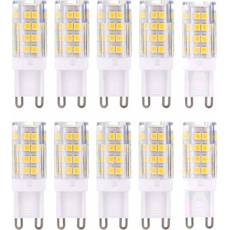 G9 LED Lampe Ampoules, Blanc Chaud 3000K 5W G9 LED Ampoule Lumiere équivalent aux ampoules halogènes de 40 W 420 lumens not dimmable, lot de 10 [Classe énergétique A+]