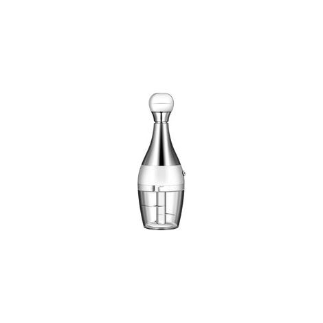 Mini hachoir manuel Coupe oignons , ail, légumes et condiments ultra-pratique, cuisine rapide et sans effort, appareil portable avec 3 lames rotatives et bol antidérapant. (1/5)