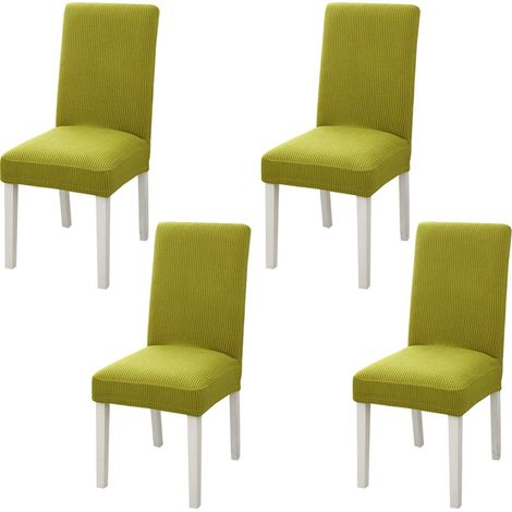 Housses de chaise extensibles en 4 pièces pour salle à manger, housses de protection pour chaises de salle à manger, maison, restaurant (1/5)