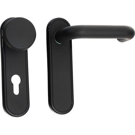 Ensemble poignées cisa 72 mm noir coupe feu (1/2)