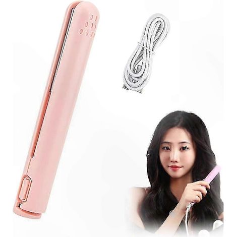Dual-Use Mini Curling Iron, USB Rechargeable 2-in-1 Styler for Short & Long Hair, Portable & Durable Hair Tool (1/5)
