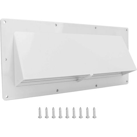 Cache-ventilateur d'échappement blanc pour hotte de cuisine avec clips de verrouillage pour caravane ou camping-car (1/5)