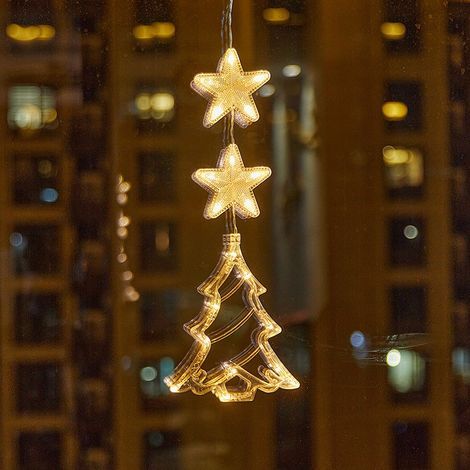 2pcs Lumineuse de Noël de Fenêtre,Lumière de Fenêtre de Noël Suspendue avec Ventouse,Lumière Pour Fenêtre,Decoration Noel Fenetre Lumineuse,pour Intérieur,Balcon,Fête,D'anniversaire,Mariage (1/5)