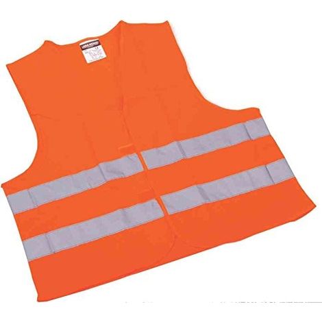 LEINA-WERKE GILET DE SIGNALISATION/SÉCURITÉ, NORMES EN 471, ORANGE 13100