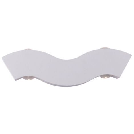 BUNTHAUS Applique murale LED étanche, lumière d'escalier extérieure de jardin créatif, adaptée au salon intérieur, à la maison dans la cour de jardin extérieure (coque blanche, lumière blanche positiv (1/5)