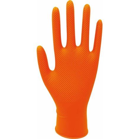 Gants jetables nitrile orange T10 - Boîte de 90 pcs - STILKER - 65103 T10 (1/4)