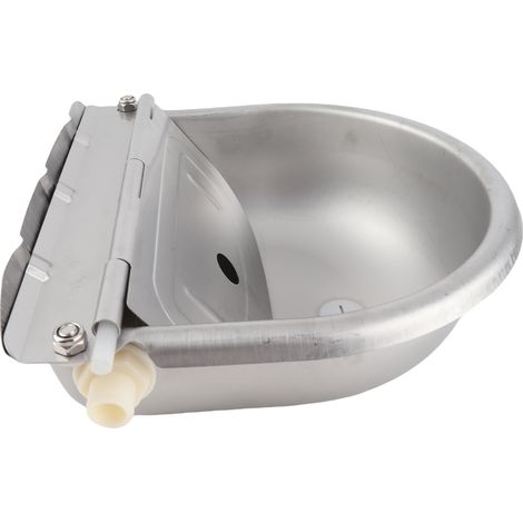Distributeur d'eau automatique en acier inoxydable pour animaux de compagnie et bétail, bol d'eau avec boule flottante pour vaches, chevaux, chèvres, moutons et chiens. (1/5)