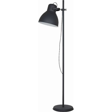 Lámpara de Pie de Metal Negro con 1 Foco Orientable