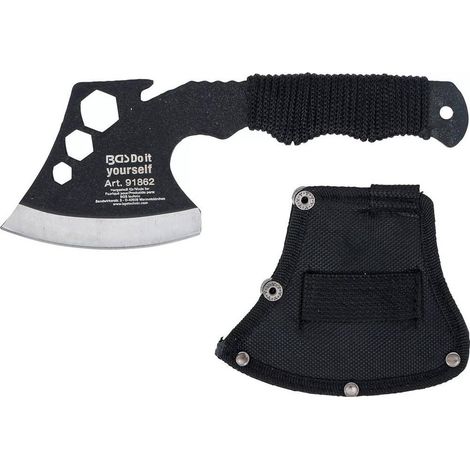 Mini-Hachette Multifonctions Stubby - 12,7 x 2,2 x 26,6 cm - Acier, Décapsuleur et Clé Six Pans - Pratique - D-Work